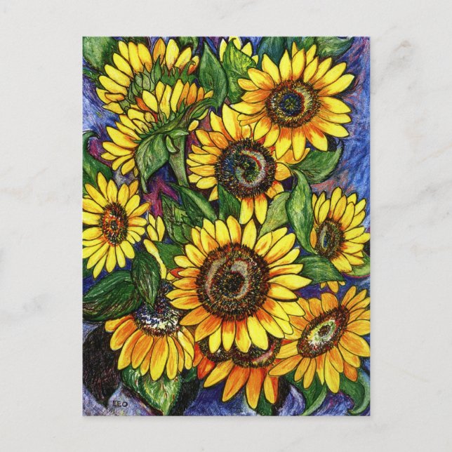Sunflowers Postcard (Front)