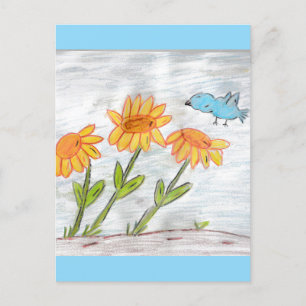 Sunflowers postcard