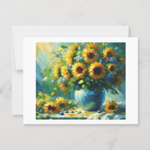 Sunflowers, postcard