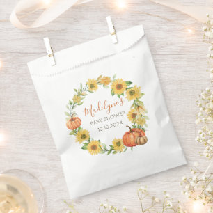 Sunflowers & Pumpkins fall Favour Bag