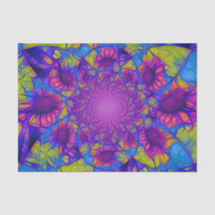 Sunflowers Purple Blue Yellow Abstract Decoupage Tissue Paper