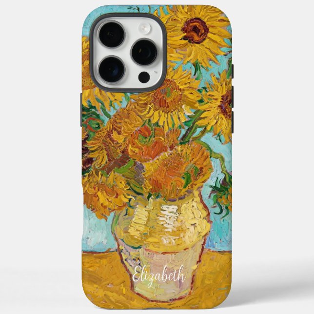 Sunflowers Red Orange Yellow Van Gogh Case-Mate iPhone Case (Back)