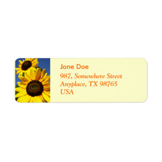 Sunflowers Return Address Label