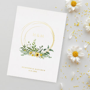 Sunflowers Romantic Chic Floral Wreath Real Golden