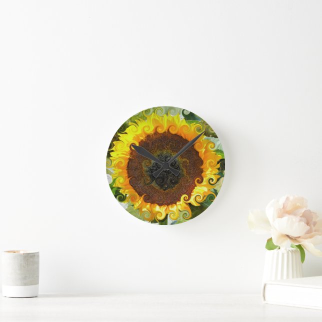 SUNFLOWERS ROUND CLOCK (Home)