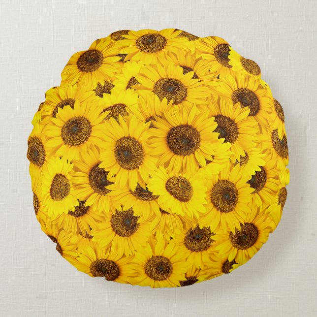 Sunflowers Round Cushion (Front)