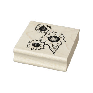 Sunflowers Rubber Stamp