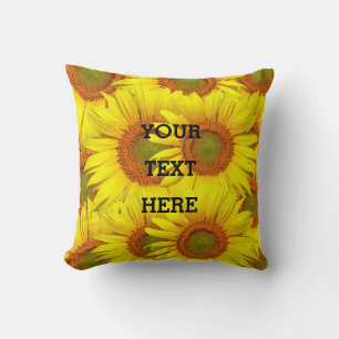 Sunflowers Rustic Floral Summer Yellow Weddings Cushion