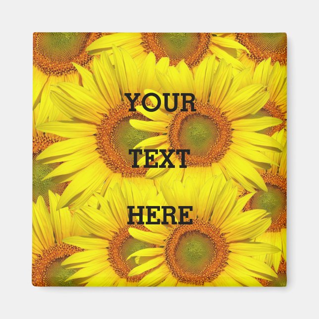 Sunflowers Rustic Floral Summer Yellow Weddings Magnet (Front)