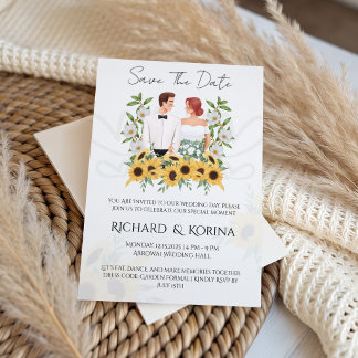 Sunflowers Save the Date Invitation