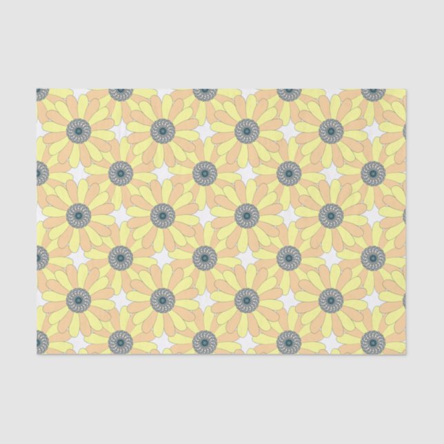 Sunflowers seamless floral pattern tissue paper (Front)