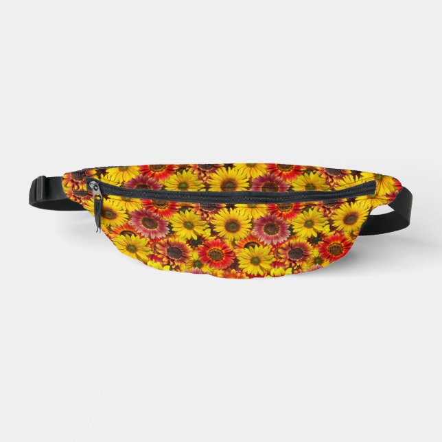 Sunflowers Seamless Pattern Bum Bags (Front)