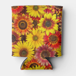 Sunflowers Seamless Pattern Can Cooler