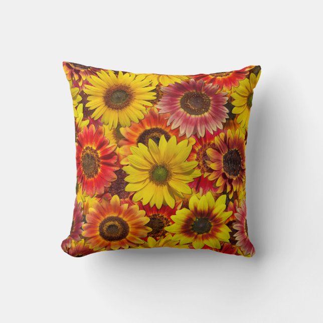 Sunflowers Seamless Pattern Cushion (Front)