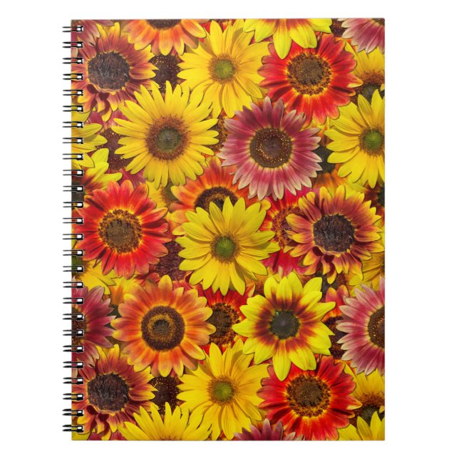 Sunflowers Seamless Pattern Notebook (Front)
