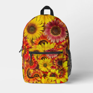 Sunflowers Seamless Pattern Printed Backpack