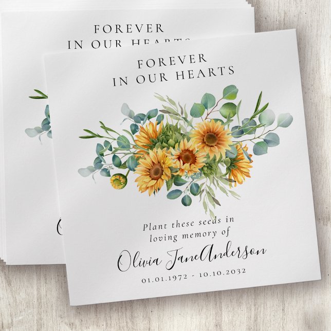 Sunflowers Seed Packet Memorial Funeral  Envelope (Creator Uploaded)