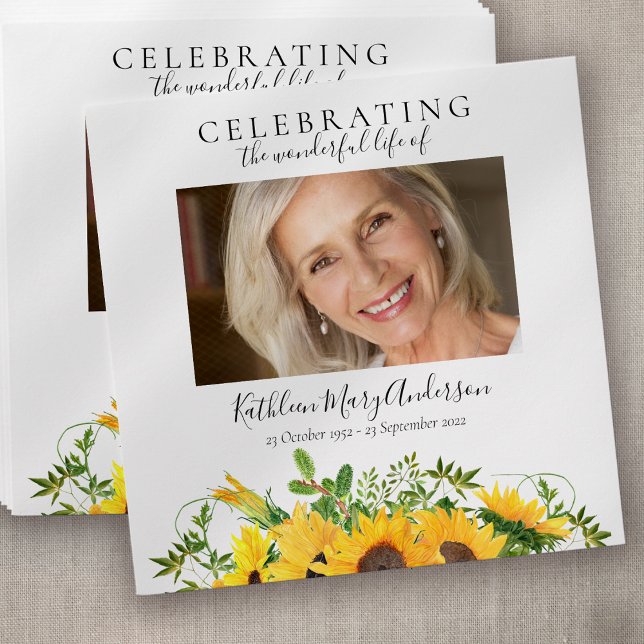 Sunflowers Seed Packet Memorial Funeral  Envelope (Creator Uploaded)