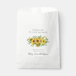 Sunflowers Seed Packet Memorial Funeral Favour Bag