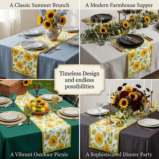Sunflowers Short Table Runner (Creator Uploaded)