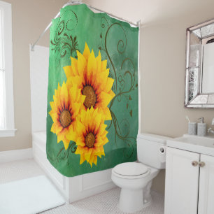Sunflowers shower curtain