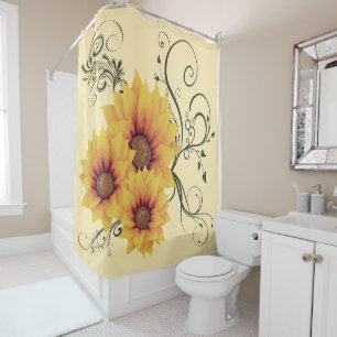 Sunflowers shower curtain