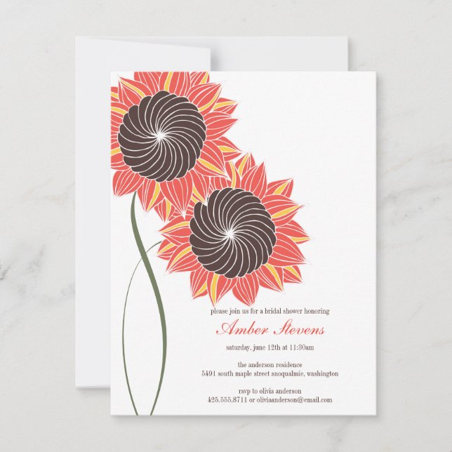 Sunflowers Shower/Party Invitation (Front)