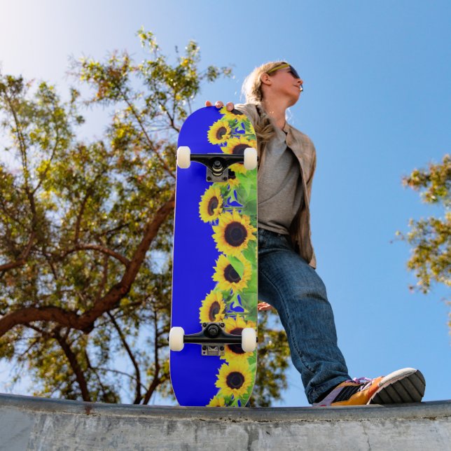Sunflowers Skateboard - Ukraine Flag Colours (Outdoor 1)