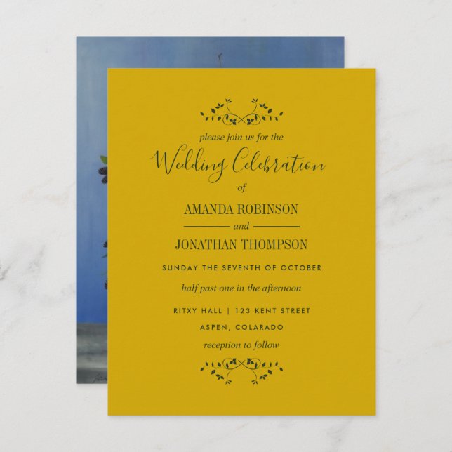 Sunflowers Spring Wedding Invitation (Front/Back)