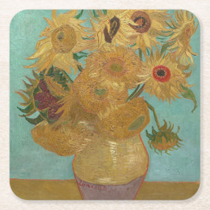 Sunflowers Square Paper Coaster