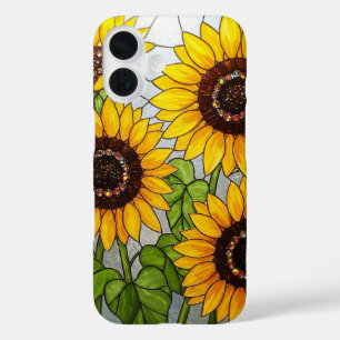 Sunflowers Stained Glass Effect  iPhone 16 Case