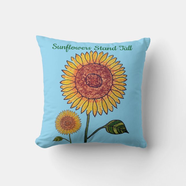 Sunflowers Stand Tall   Cushion (Front)