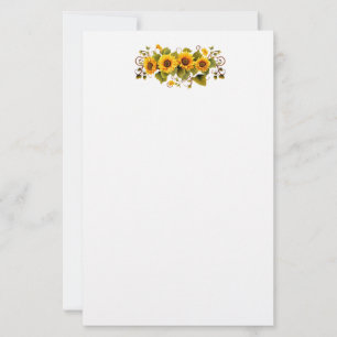 Sunflowers Stationery Paper