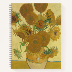 Sunflowers, Still Life Oil Painting, Van Gogh Notebook