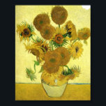 Sunflowers Still Life,Van Gogh Poster<br><div class="desc">Van Gogh Still Life Vase with Sunflowers Poster</div>