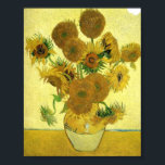 Sunflowers Still Life,Van Gogh Poster<br><div class="desc">Van Gogh Still Life Vase with Sunflowers Poster</div>