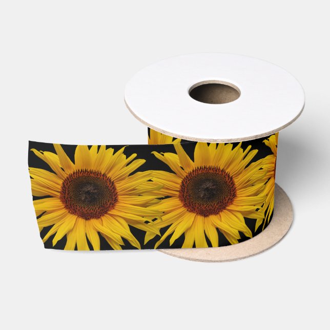 Sunflowers Sunflower Satin Ribbon (Spool)