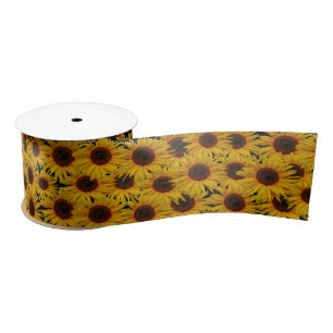 Sunflowers Sunflower Satin Ribbon