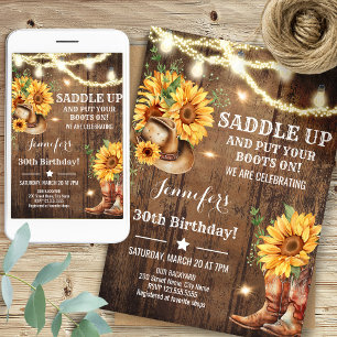 Sunflowers Sunflowers Birthday Invitation