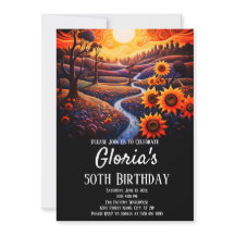 Sunflowers Sunset 50th Birthday Party (or any age)