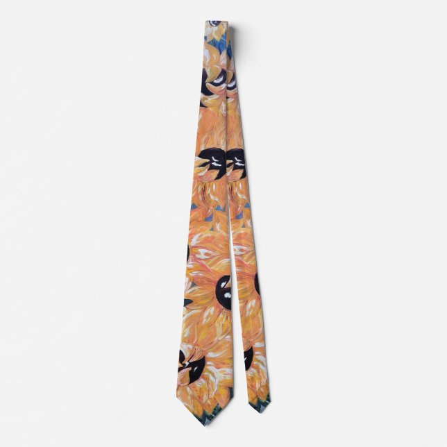 Sunflowers Tall and Skinny Tie (Front)