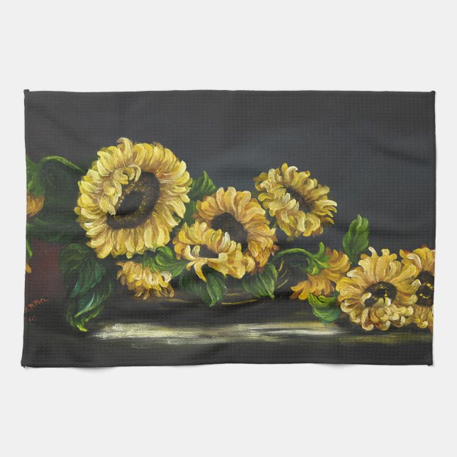 Sunflowers Tea Towel (Horizontal)