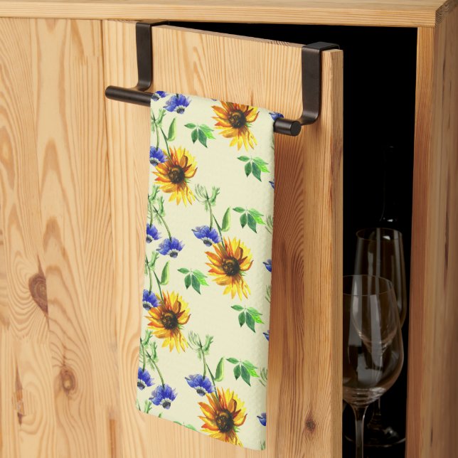 Sunflowers  tea towel (Thirds Fold)