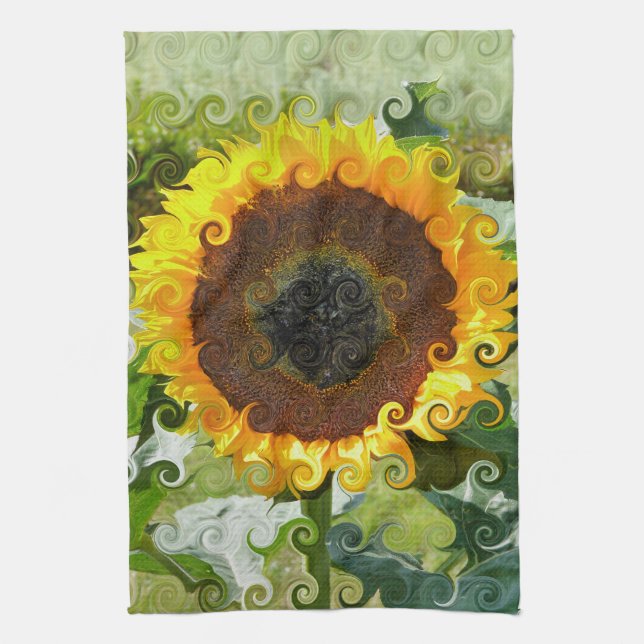 SUNFLOWERS TEA TOWEL (Vertical)