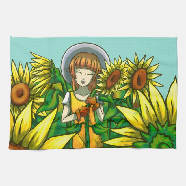 Sunflowers Tea Towel (Horizontal)
