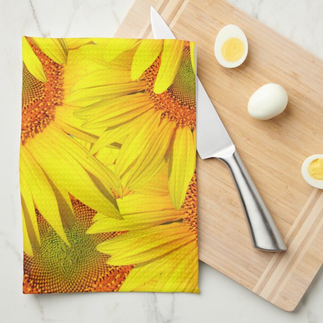 Sunflowers Tea Towel (Quarter Fold)