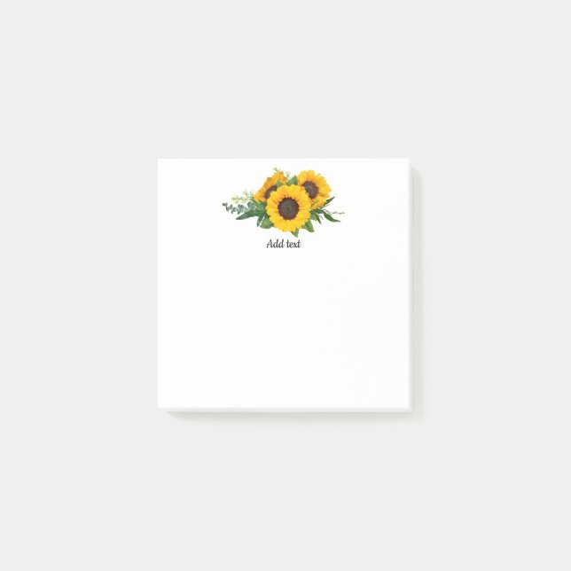 Sunflowers template Post-It Notes (Front)