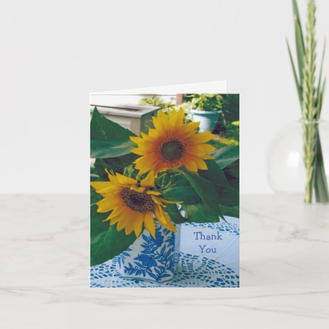 Sunflowers Thank You Card (Front)