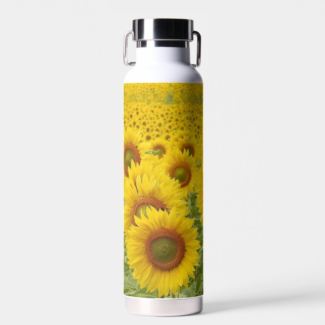 Sunflowers Thor Copper Vacuum Insulated Water Bottle (Front)