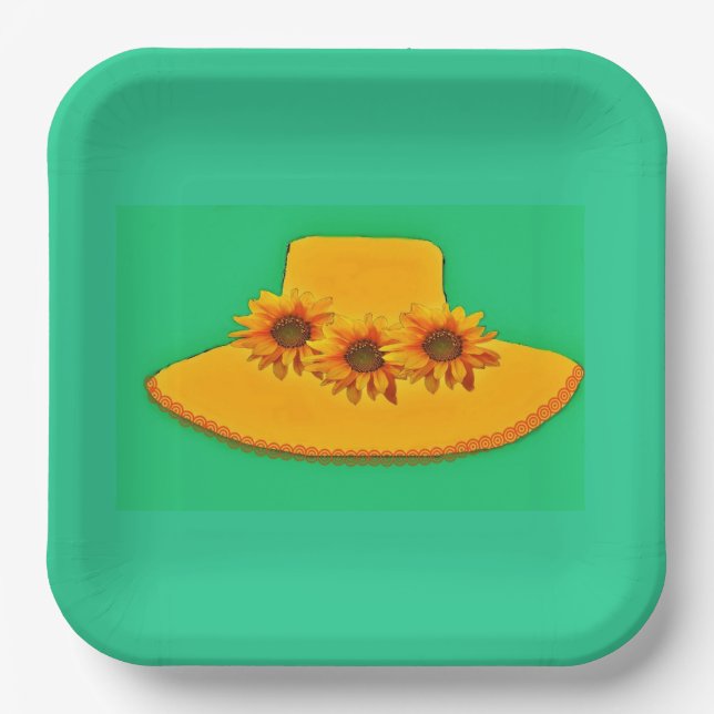 Sunflowers Three   Paper Plate (Front)